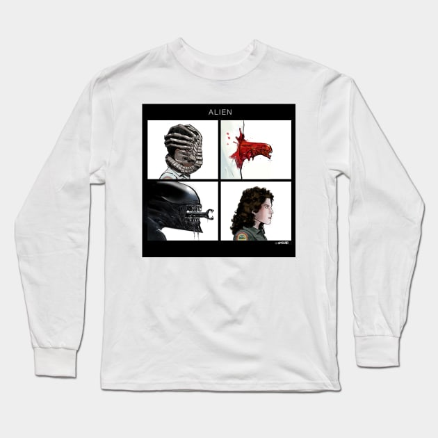 Alien Long Sleeve T-Shirt by spacelord